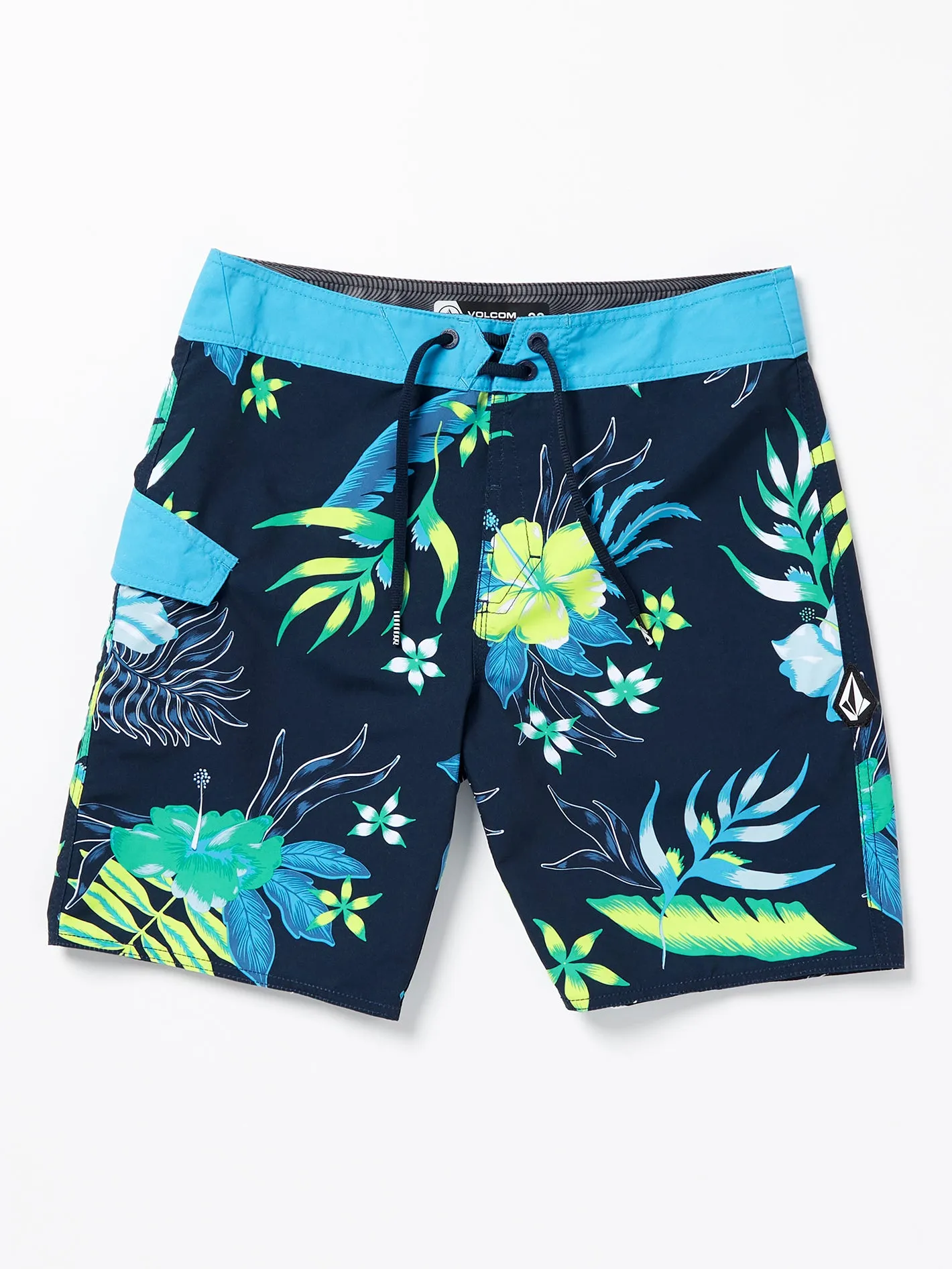 Big Boys Mod Sunriser Floral Trunks - Navy sold by Volcom