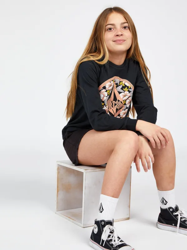 Girls Made From Stoke Long Sleeve Tee - Black sold by Volcom