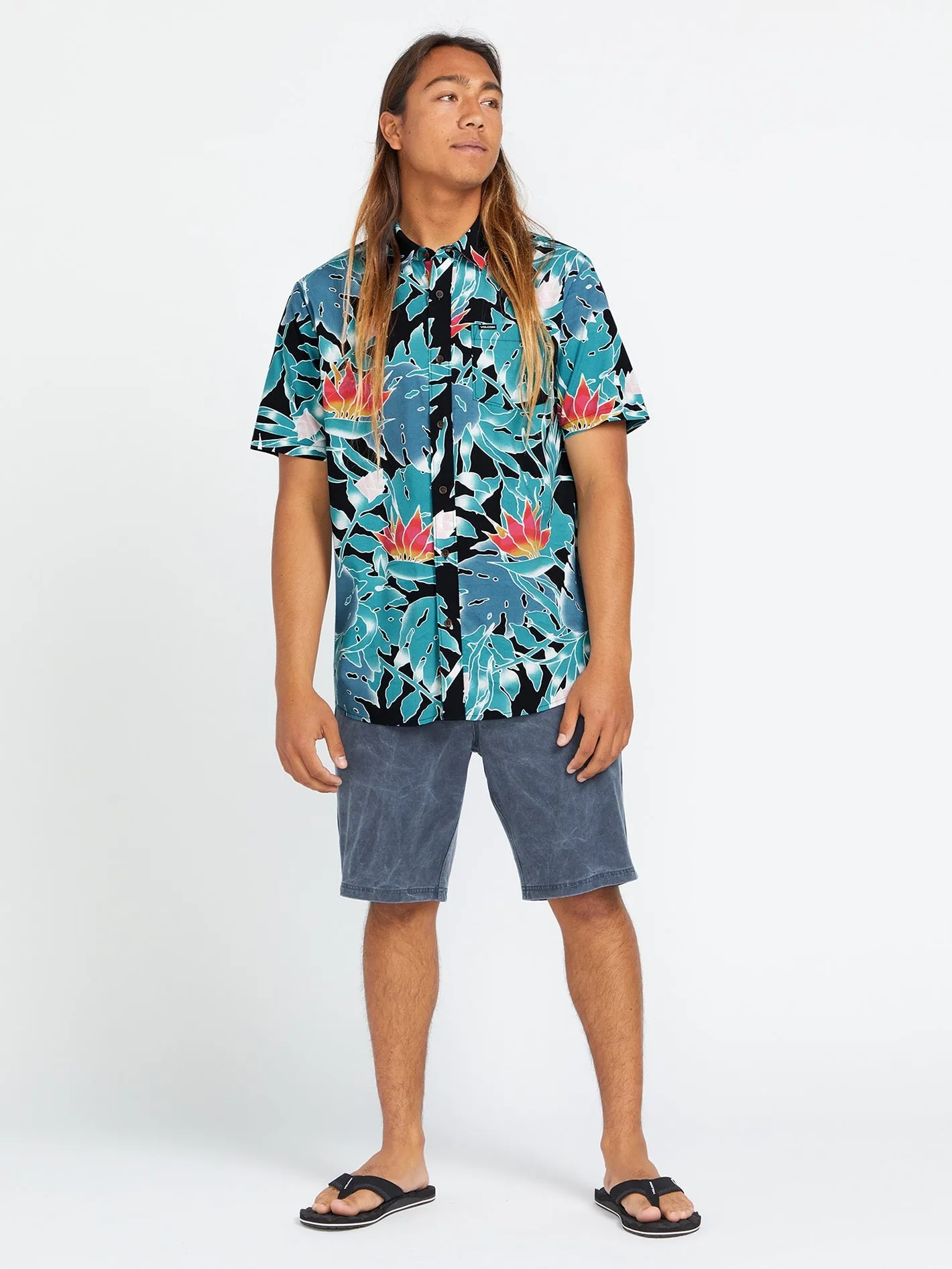 Leaf Pit Floral Short Sleeve Shirt - Black sold by Volcom product image thumbnail 3