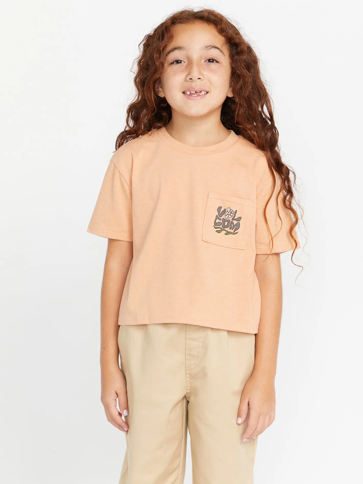 Girls Pocket Dial Tee - Clay sold by Volcom product image thumbnail 3