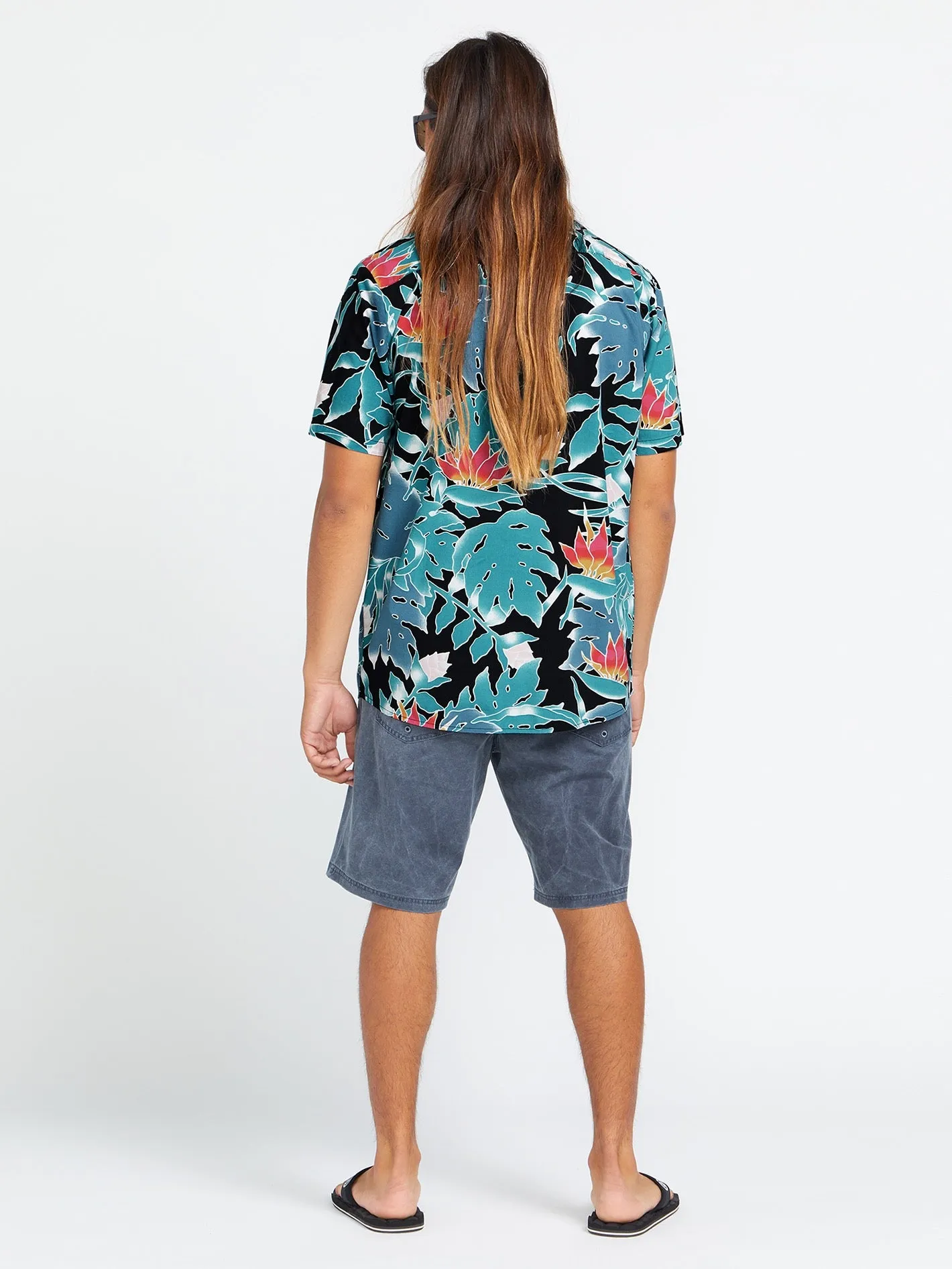 Leaf Pit Floral Short Sleeve Shirt - Black sold by Volcom product image thumbnail 4