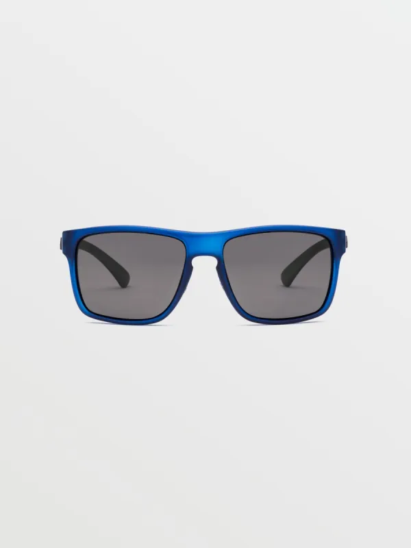 Trick Sunglasses - Matte Deep Sea/Gray Polar sold by Volcom