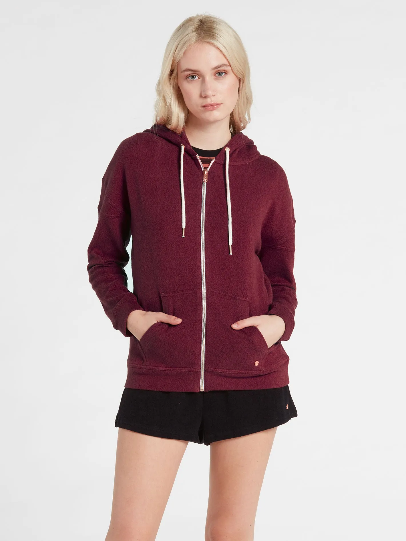 Lived In Lounge Zip Sweatshirt - Bark Brown sold by Volcom product image thumbnail 3