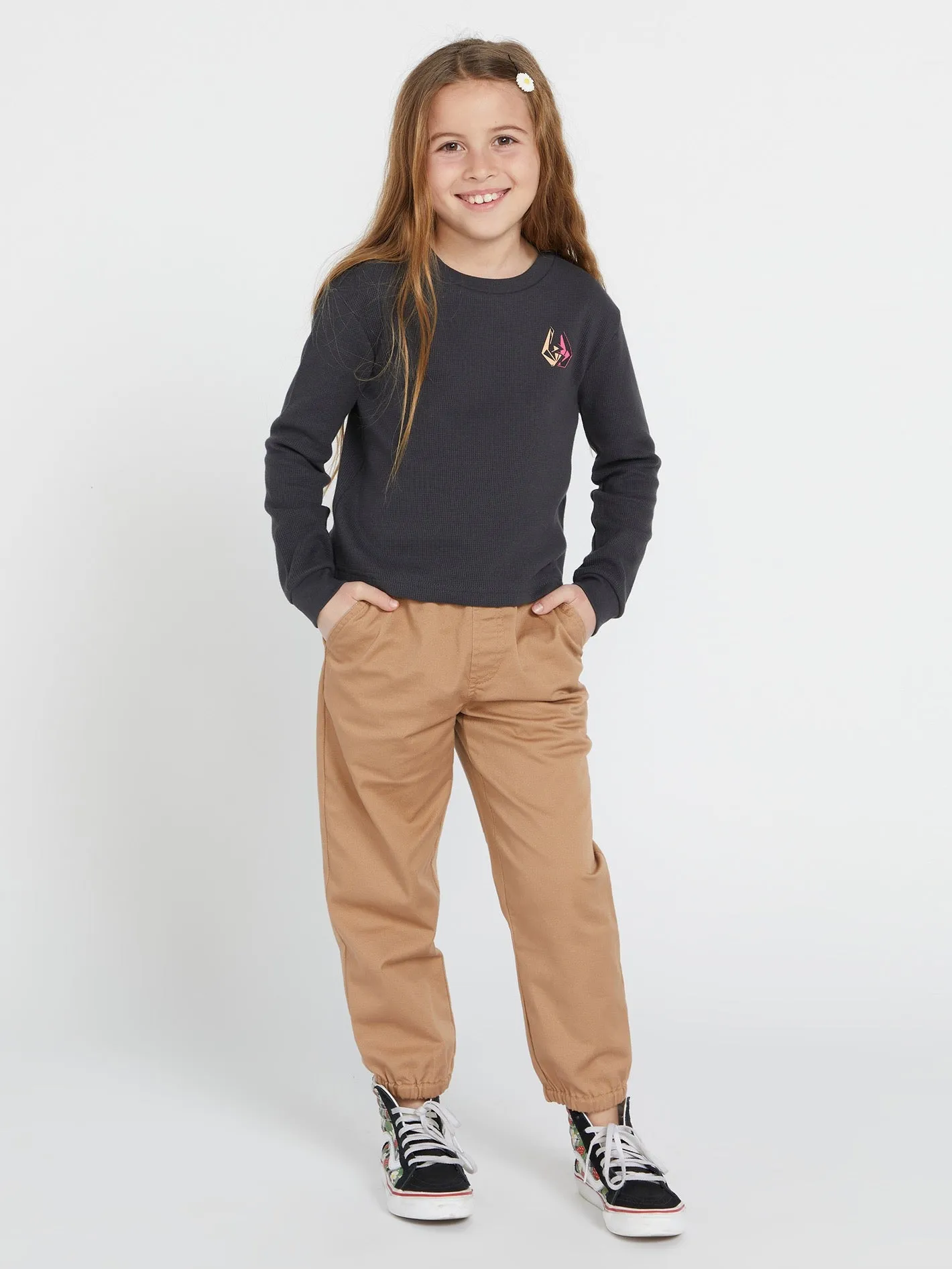 Girls Thermality Long Sleeve Shirt - Vintage Black sold by Volcom product image thumbnail 5