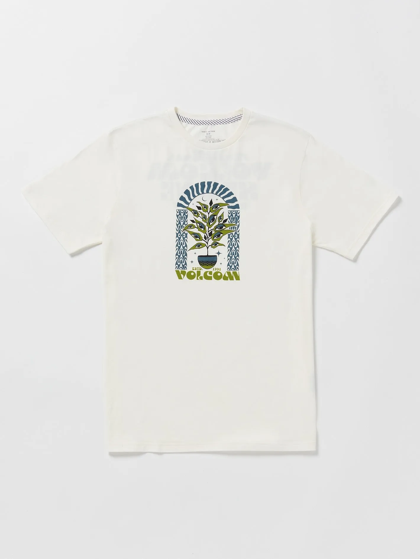 Delights Farm to Yarn Short Sleeve Tee - Off White sold by Volcom