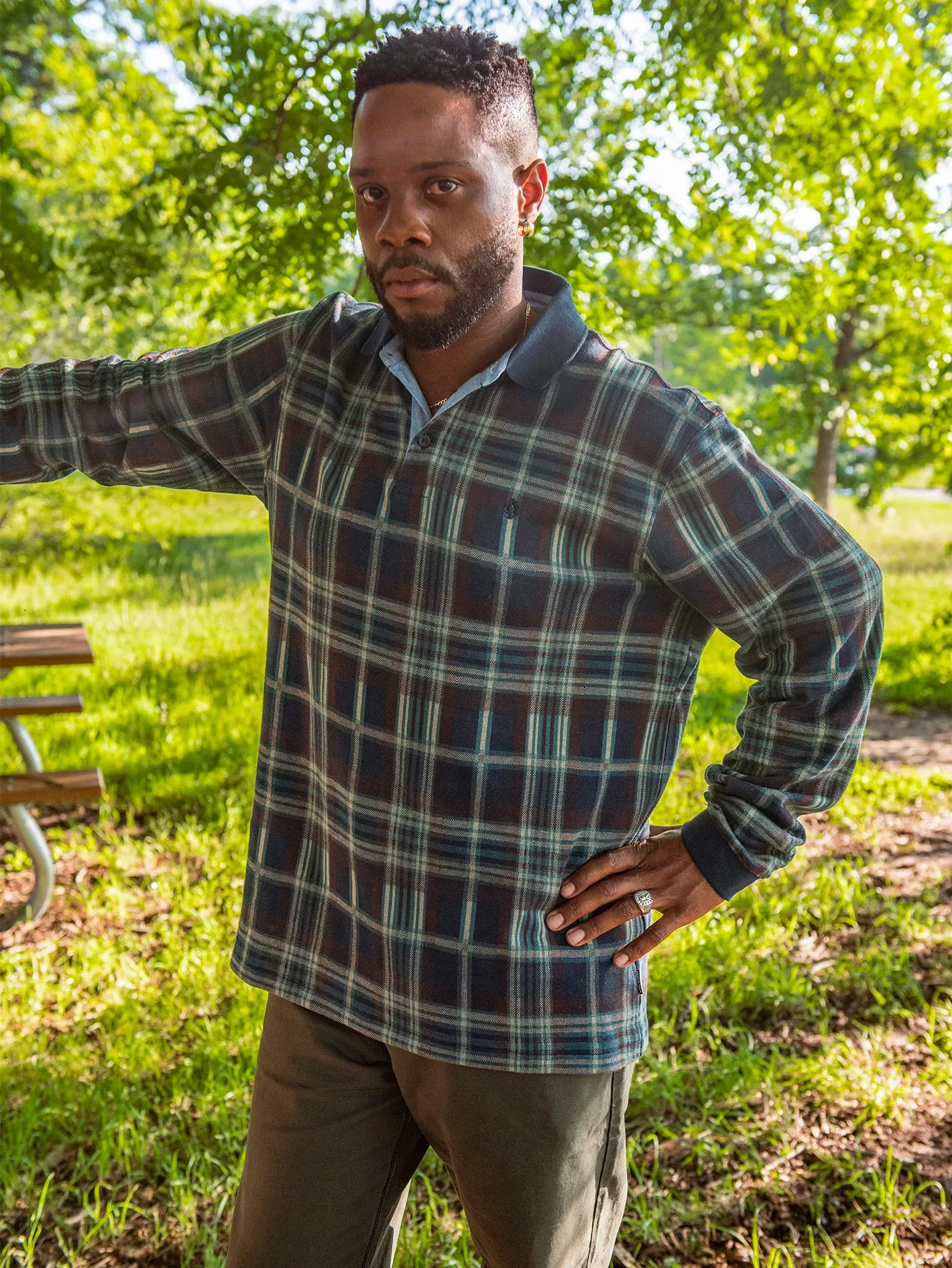 Volcom Entertainment Fat Tony Long Sleeve Shirt - Navy sold by Volcom