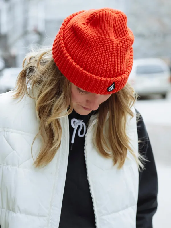 Womens Voluxe Beanie - Orange Shock sold by Volcom