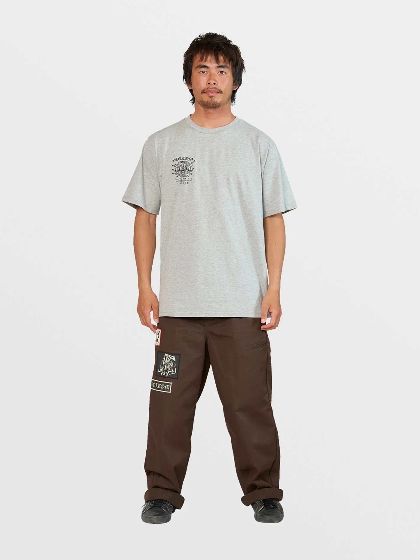 Tokyo True Featured Artist Yusuke Tiger Short Sleeve Tee - Cement Grey sold by Volcom product image thumbnail 3