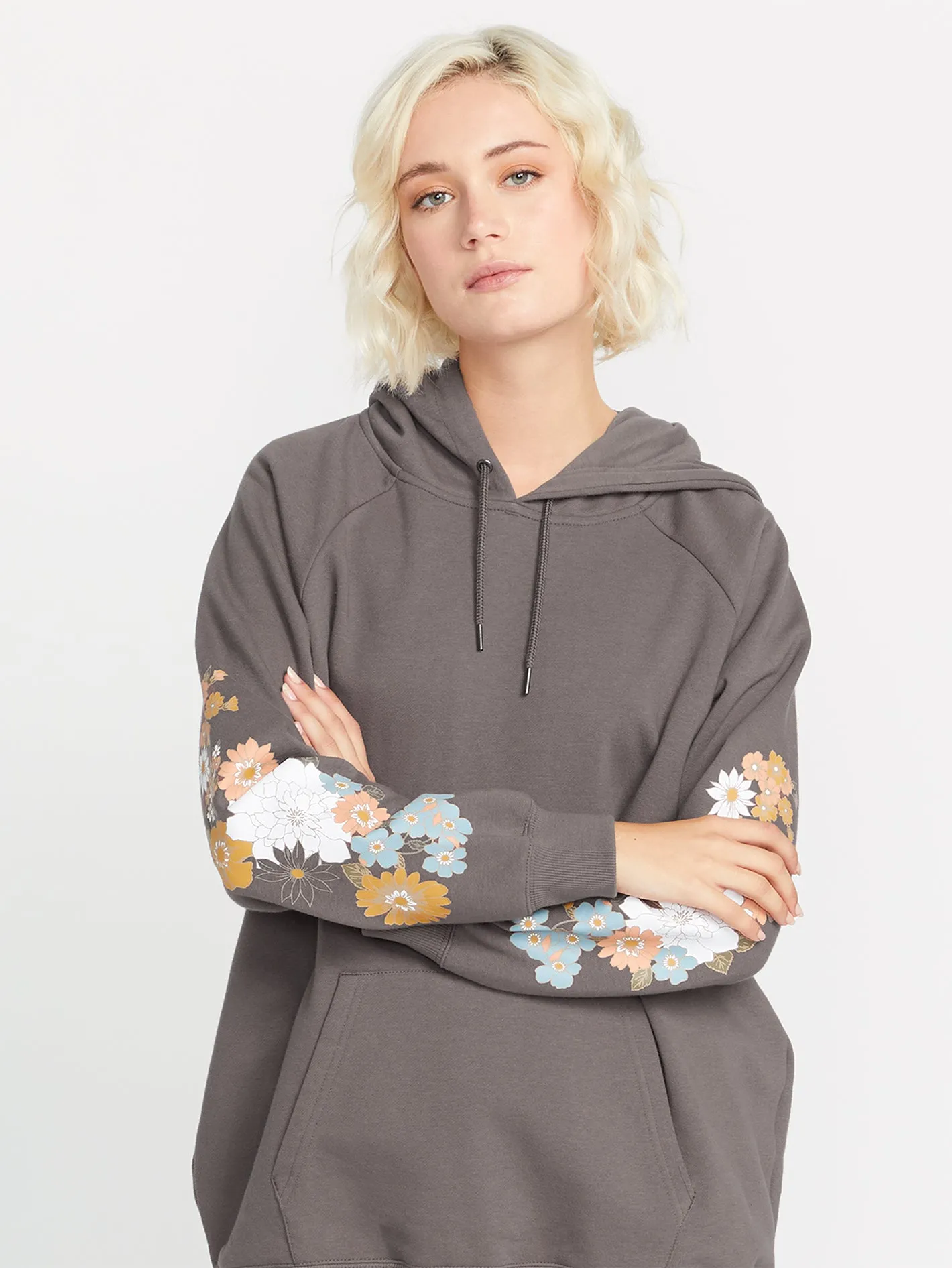 Truly Stoked Boyfriend Hoodie - Slate Grey sold by Volcom product image thumbnail 3