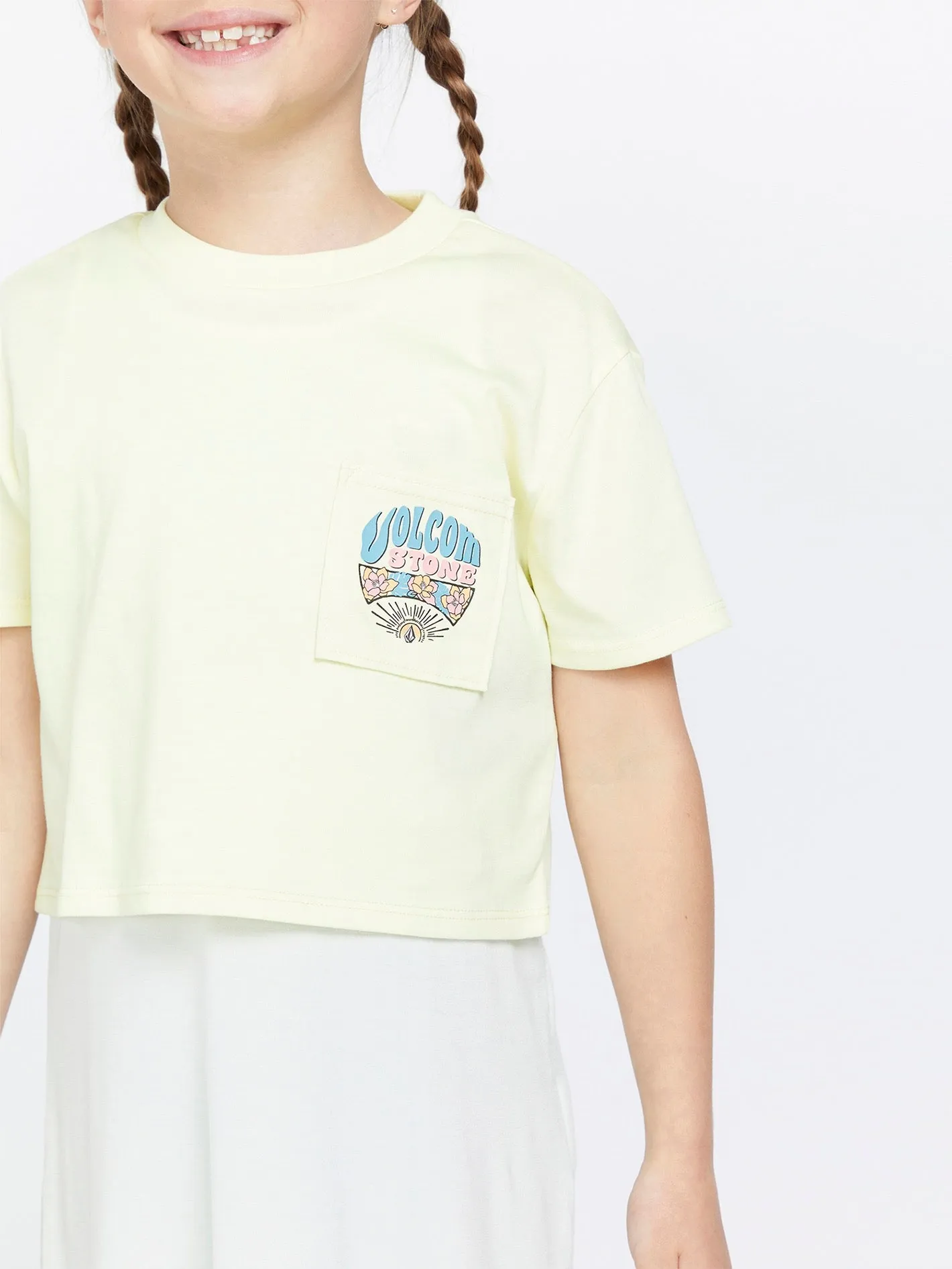 Girls Pocket Dial Tee - Lemon sold by Volcom product image thumbnail 4