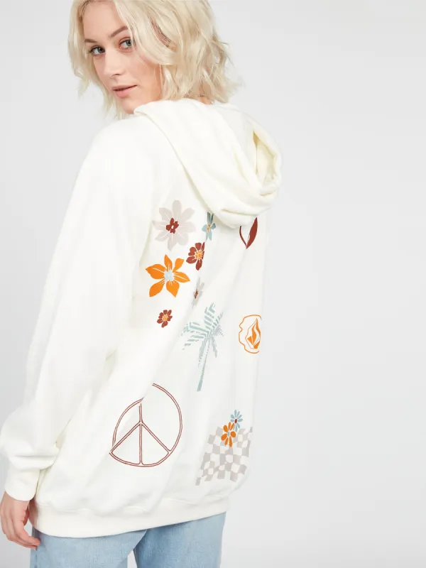 Truly Stoked Boyfriend Hoodie - Star White sold by Volcom