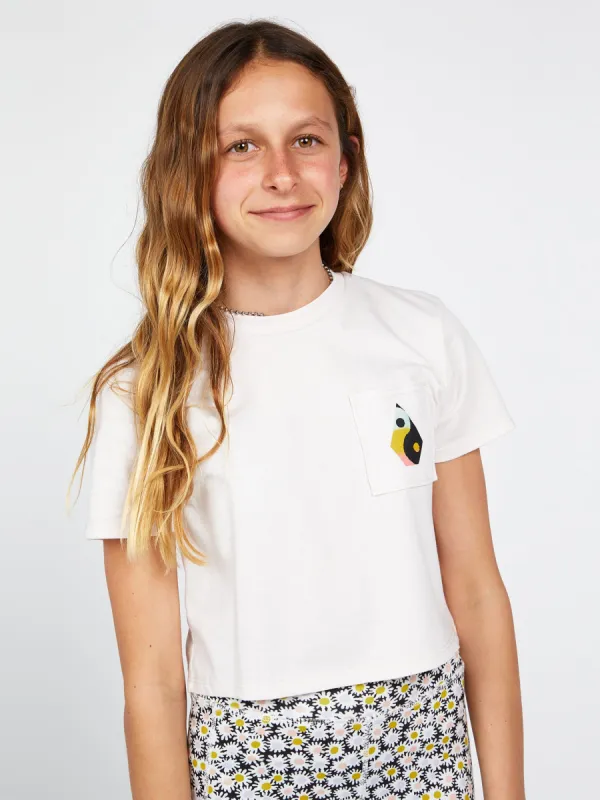 Girls Pocket Dial Short Sleeve Tee - Ash sold by Volcom