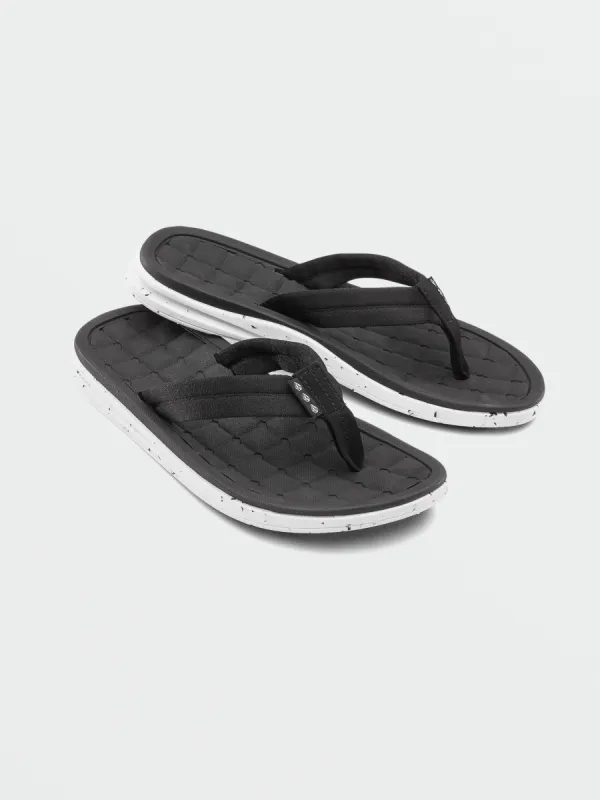 V.Co Draft Sandals - Black White sold by Volcom