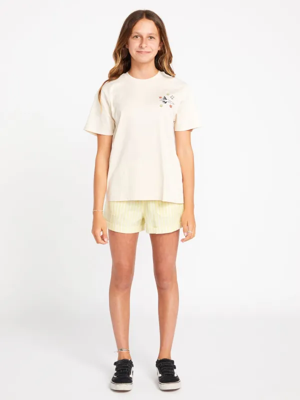Girls Truly Stoked Boyfriend Short Sleeve Tee - Sand sold by Volcom