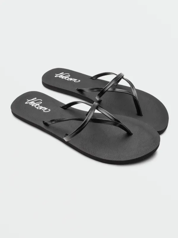 All Day Long Sandal - Black Out sold by Volcom