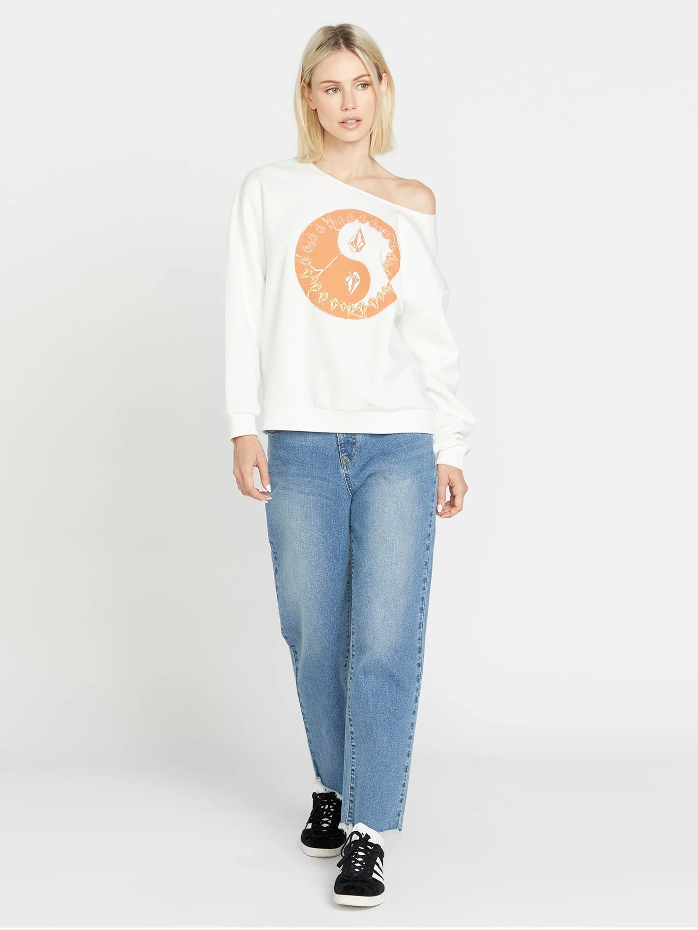 Cutting It Back Crew Top - Star White sold by Volcom product image thumbnail 5