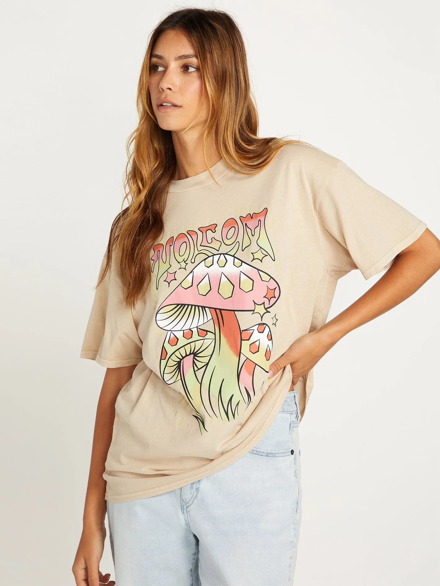 Stones Throw Tee - Taupe sold by Volcom product image thumbnail 3