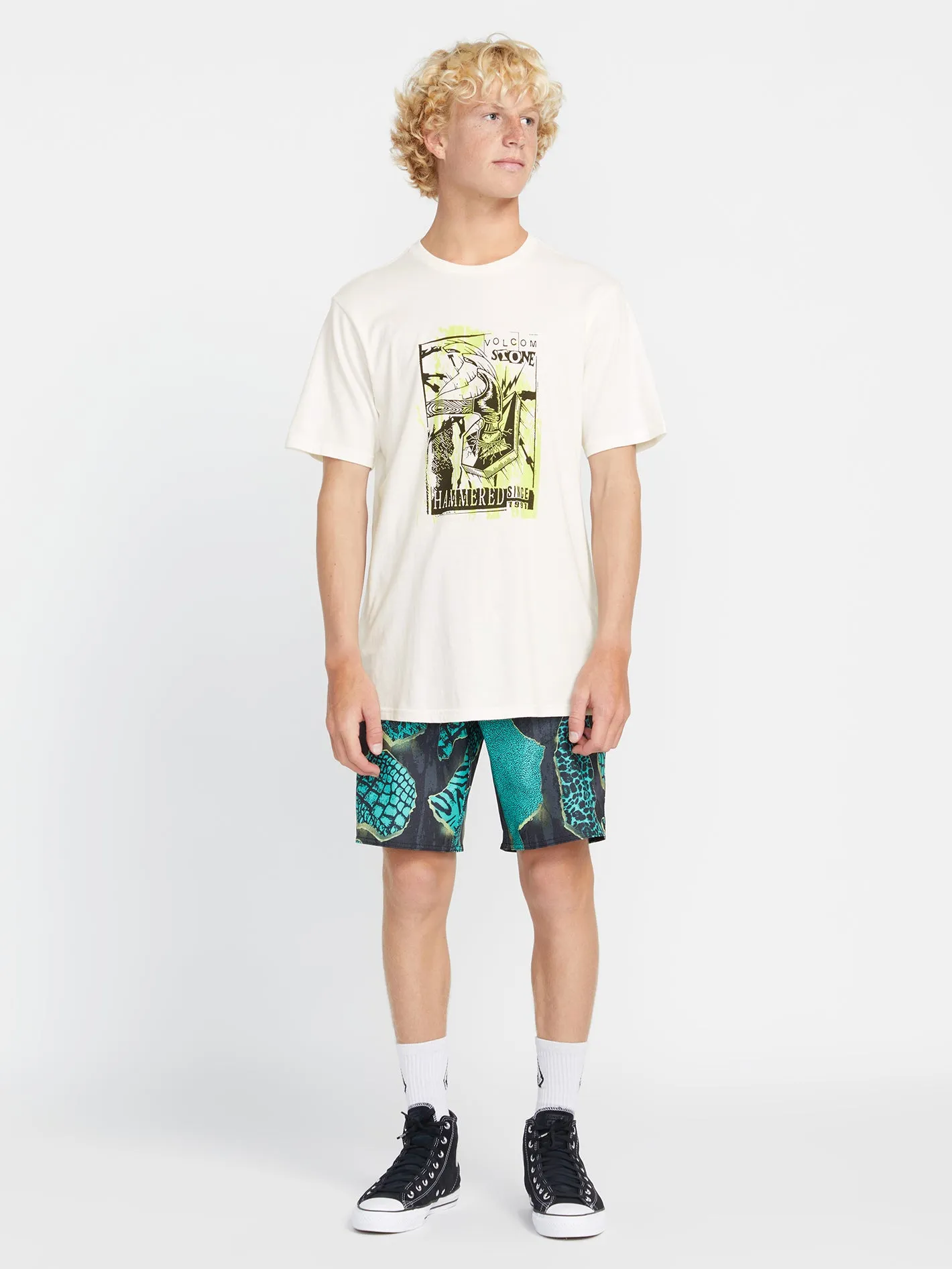 Hammered Short Sleeve Tee - Off White sold by Volcom product image thumbnail 3