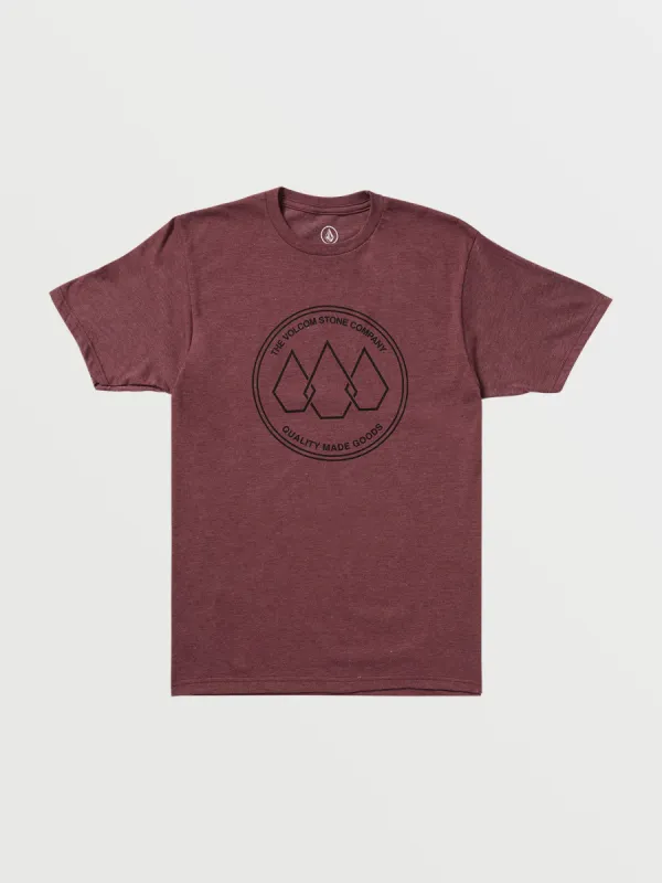 Stone Link Short Sleeve T-Shirt - Burgundy sold by Volcom