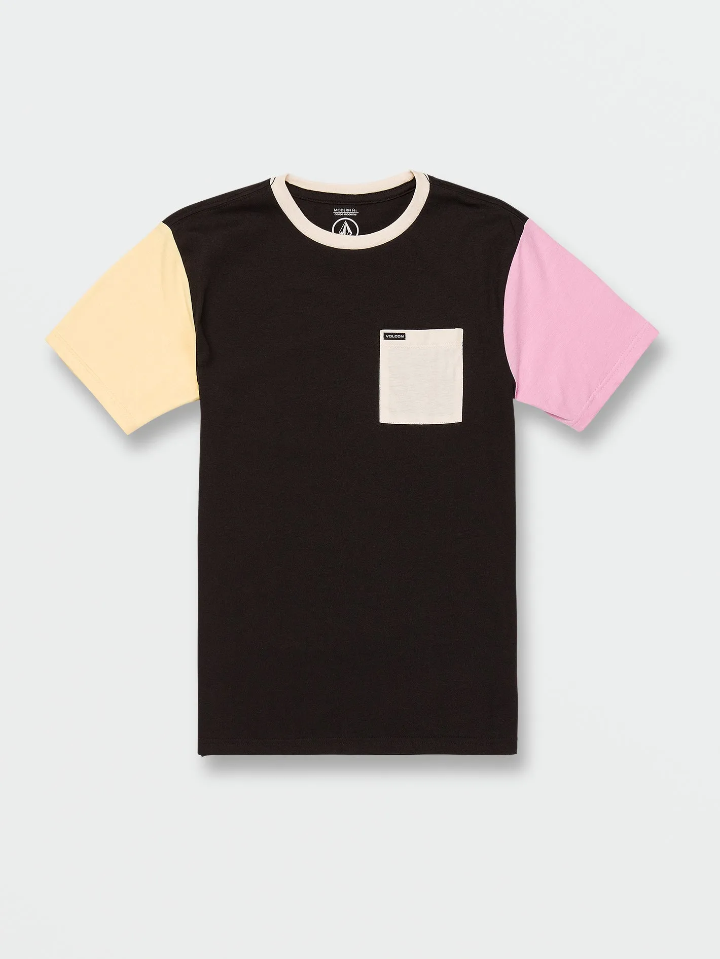 Big Boys Expostone Crew Short Sleeve Tee - Black sold by Volcom