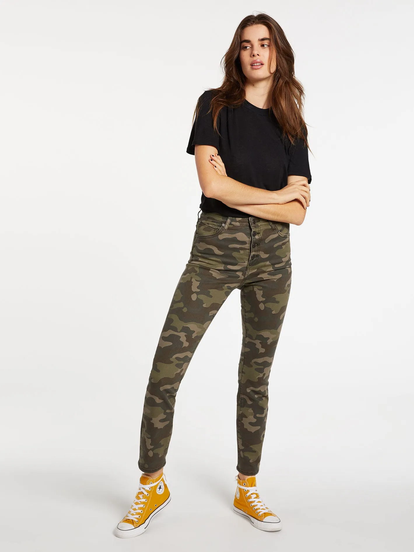 Super Stoned Skinny Jeans - Camouflage sold by Volcom