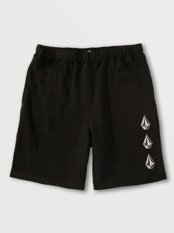 Iconic Stone Fleece Shorts - Black sold by Volcom