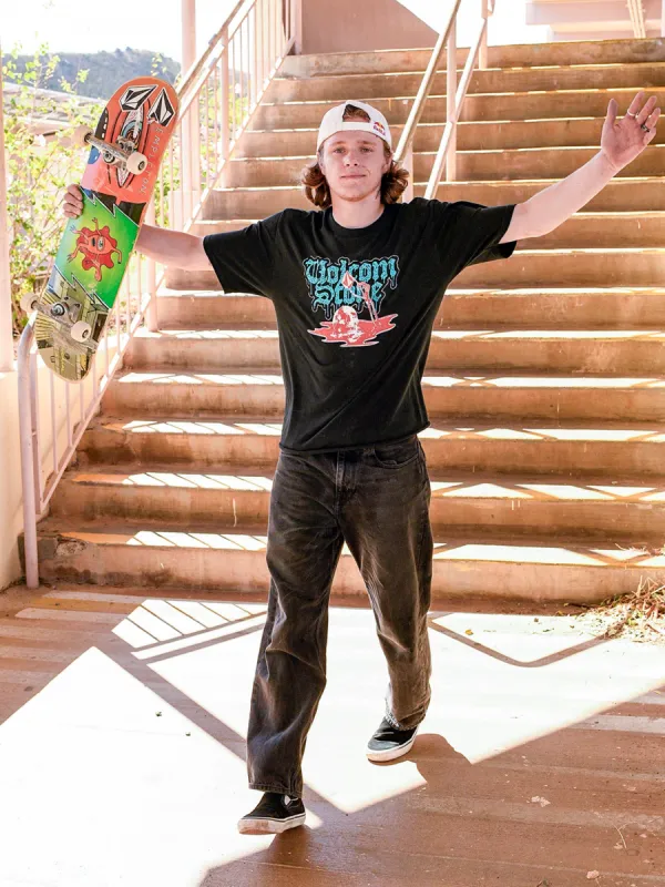 Puddle Short Sleeve Tee - Black sold by Volcom