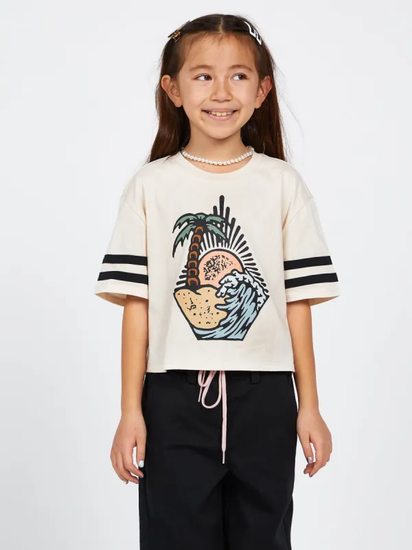 Girls Truly Stoked Short Sleeve Tee - Sand sold by Volcom