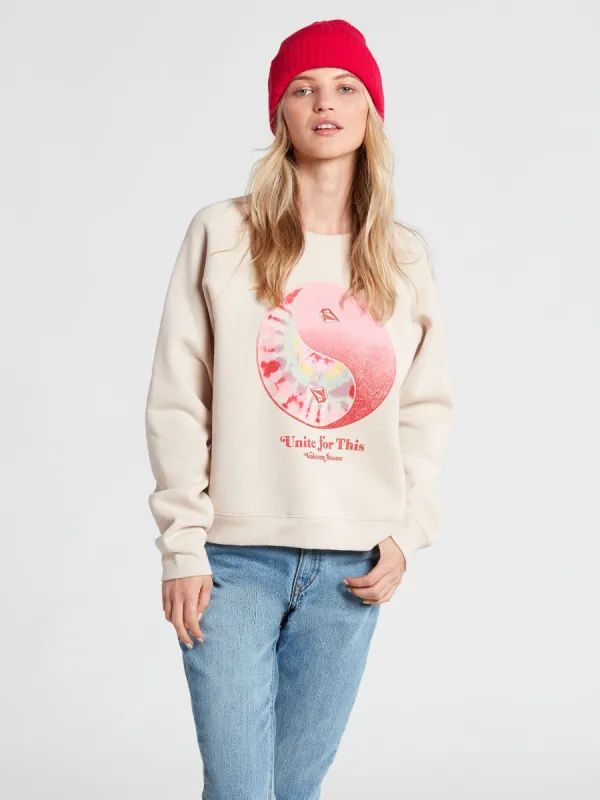 Truly Stokin Crew Neck Sweatshirt - Bone sold by Volcom