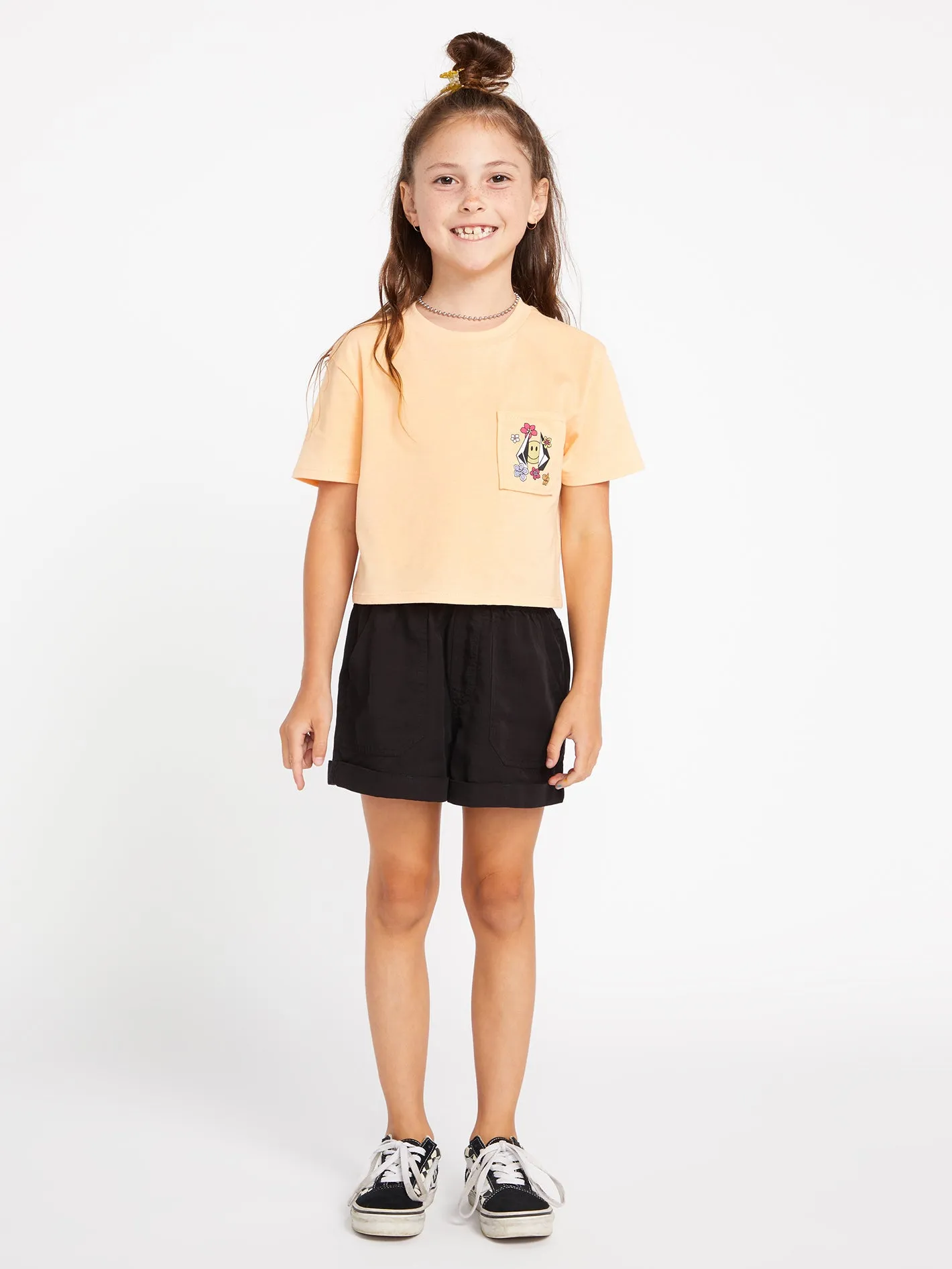 Girls Pocket Dial Short Sleeve Tee - Melon sold by Volcom