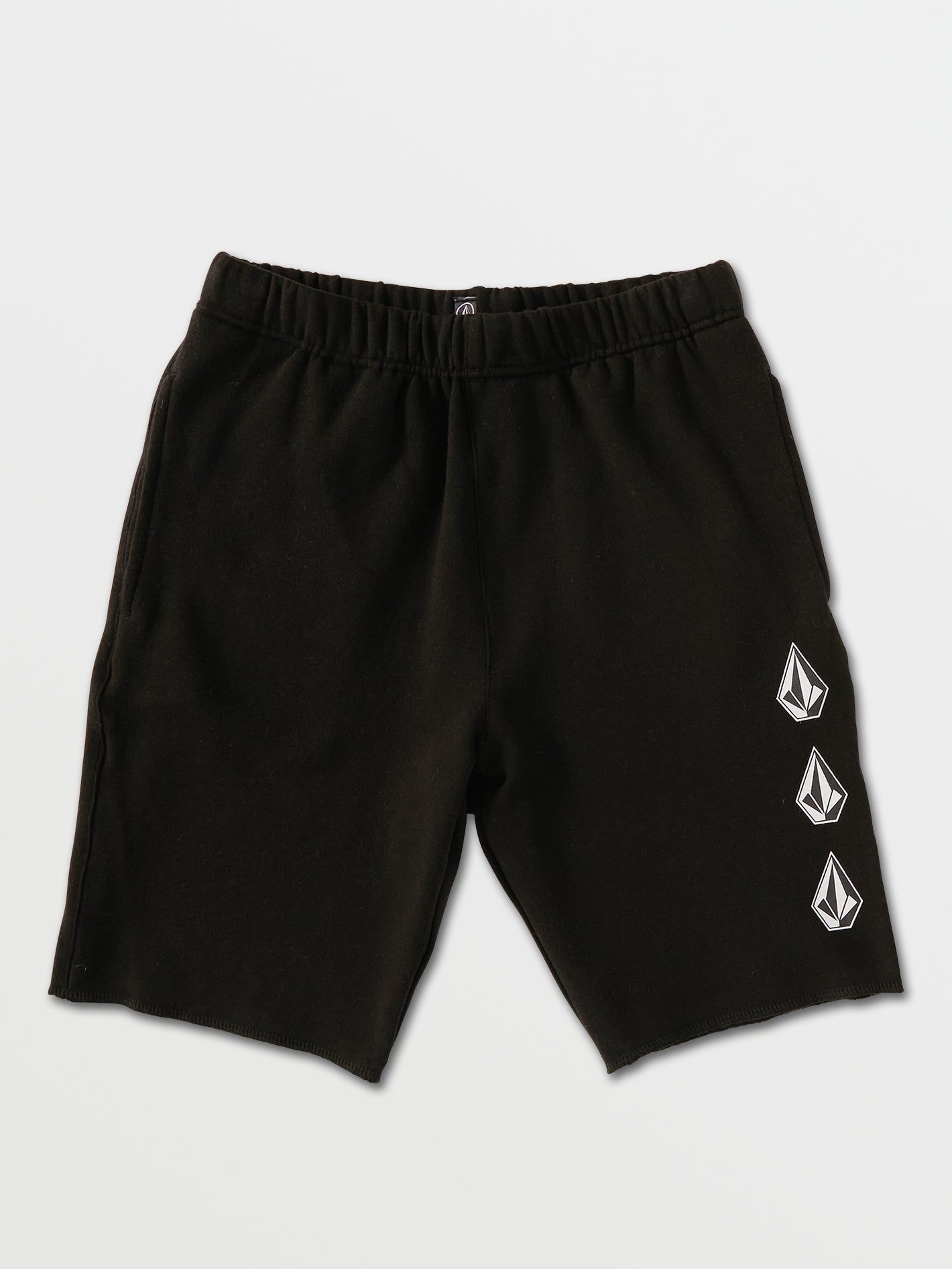 Big Boys Iconic Stone Fleece Shorts - Black sold by Volcom