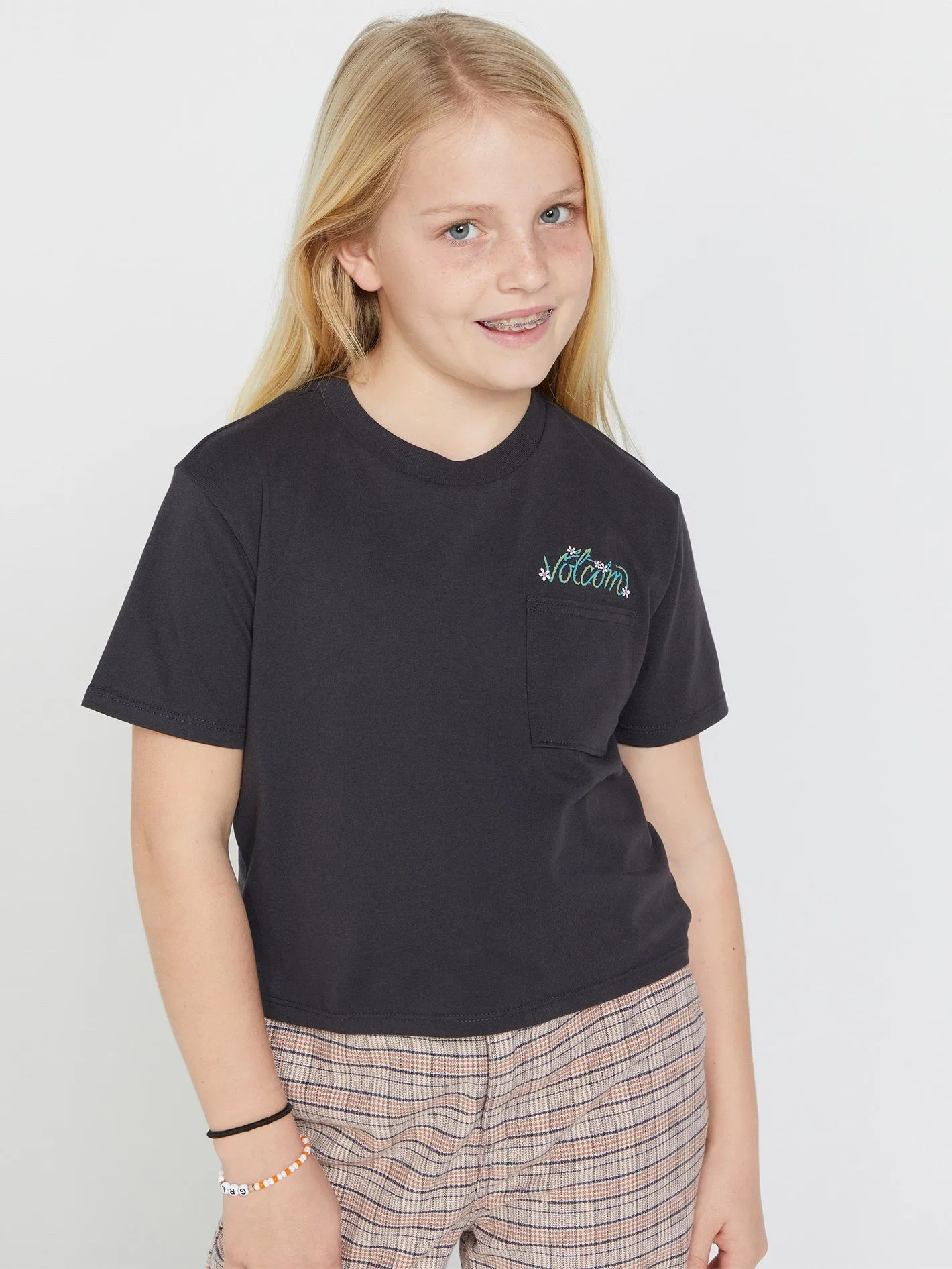 Girls Pocket Dial Tee - Vintage Black sold by Volcom product image thumbnail 5