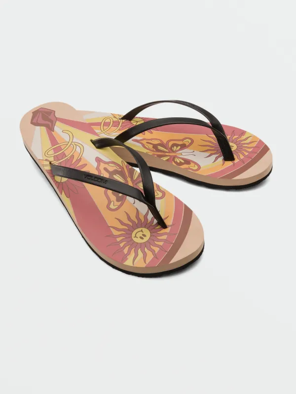 Color Me Spring Sandals - Hazelnut sold by Volcom