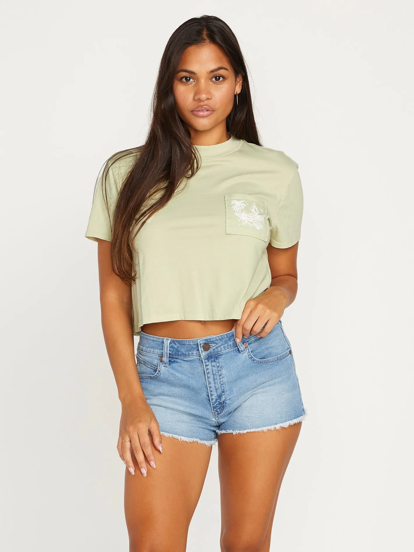 Pocket Dial Tee - Sage sold by Volcom
