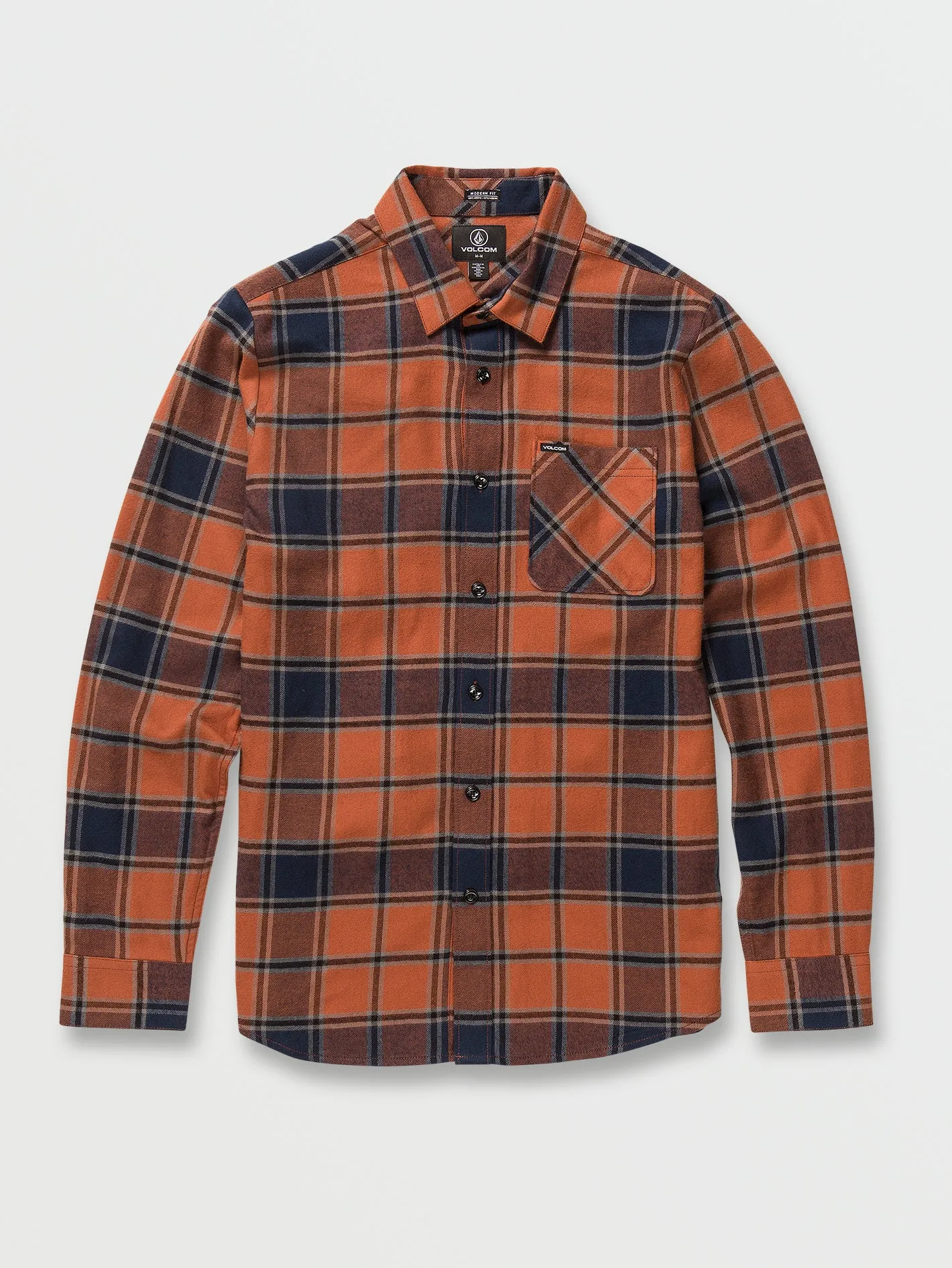 Caden Plaid Long Sleeve Flannel - Mocha sold by Volcom product image thumbnail 3
