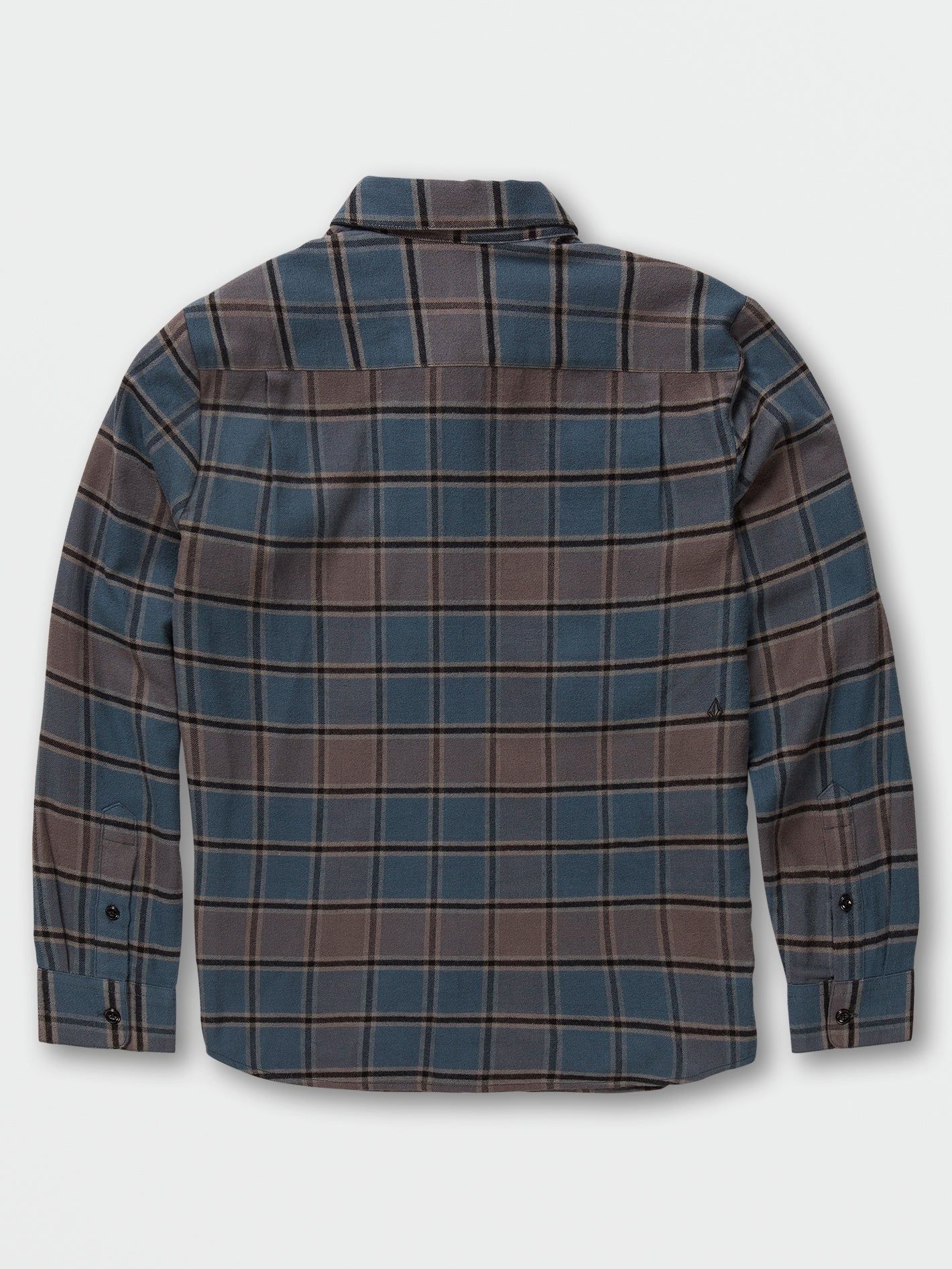 Little Boys Caden Plaid Long Sleeve Flannel - Marina Blue sold by Volcom product image thumbnail 2