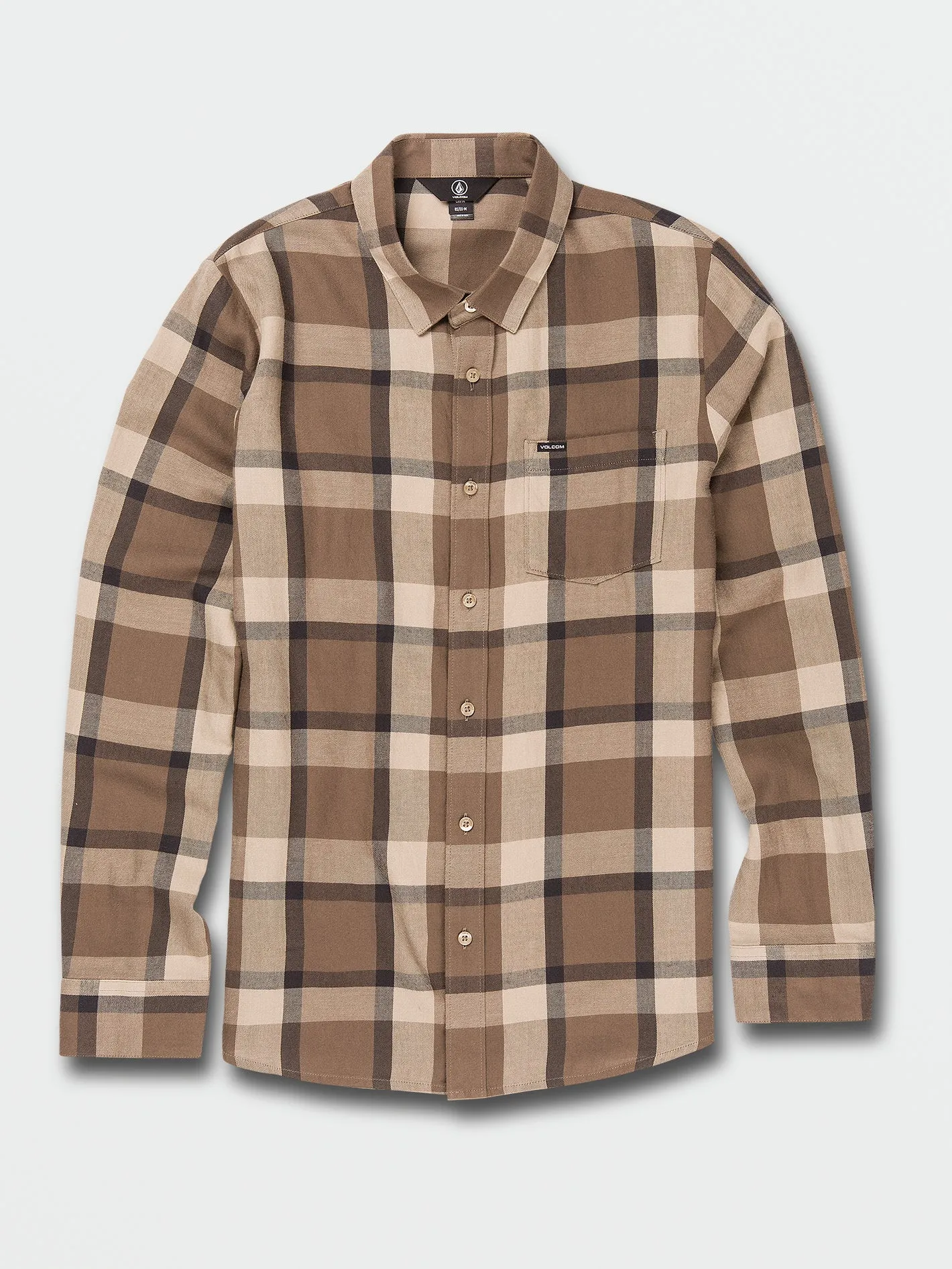 Curwin Long Sleeve Flannel - Mushroom sold by Volcom