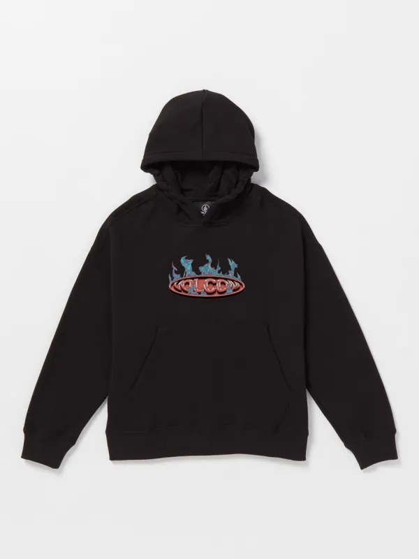 Big Boys Combust Fleece Hoodie - Black sold by Volcom
