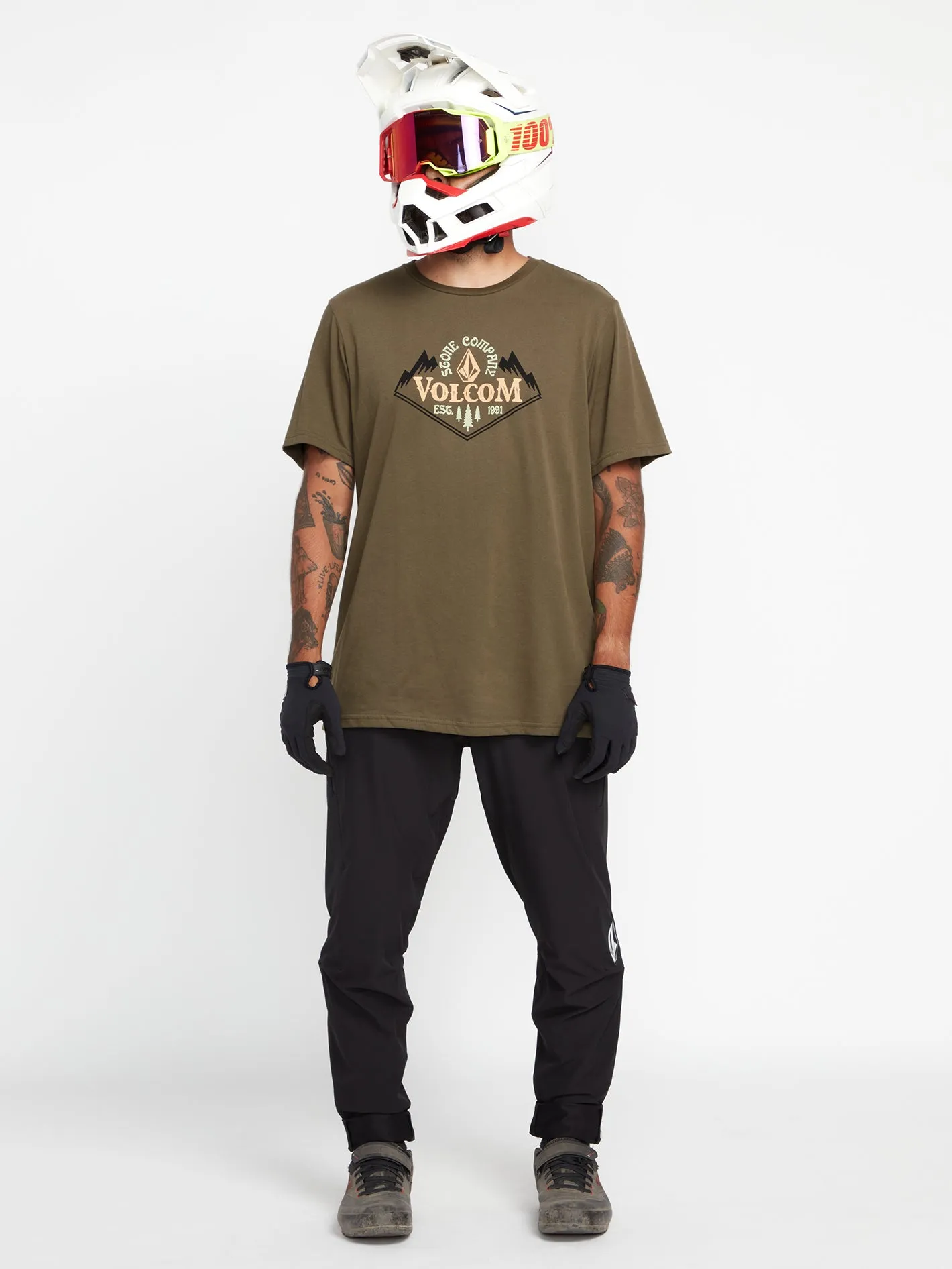 Crested Tech Short Sleeve Tee - Military sold by Volcom
