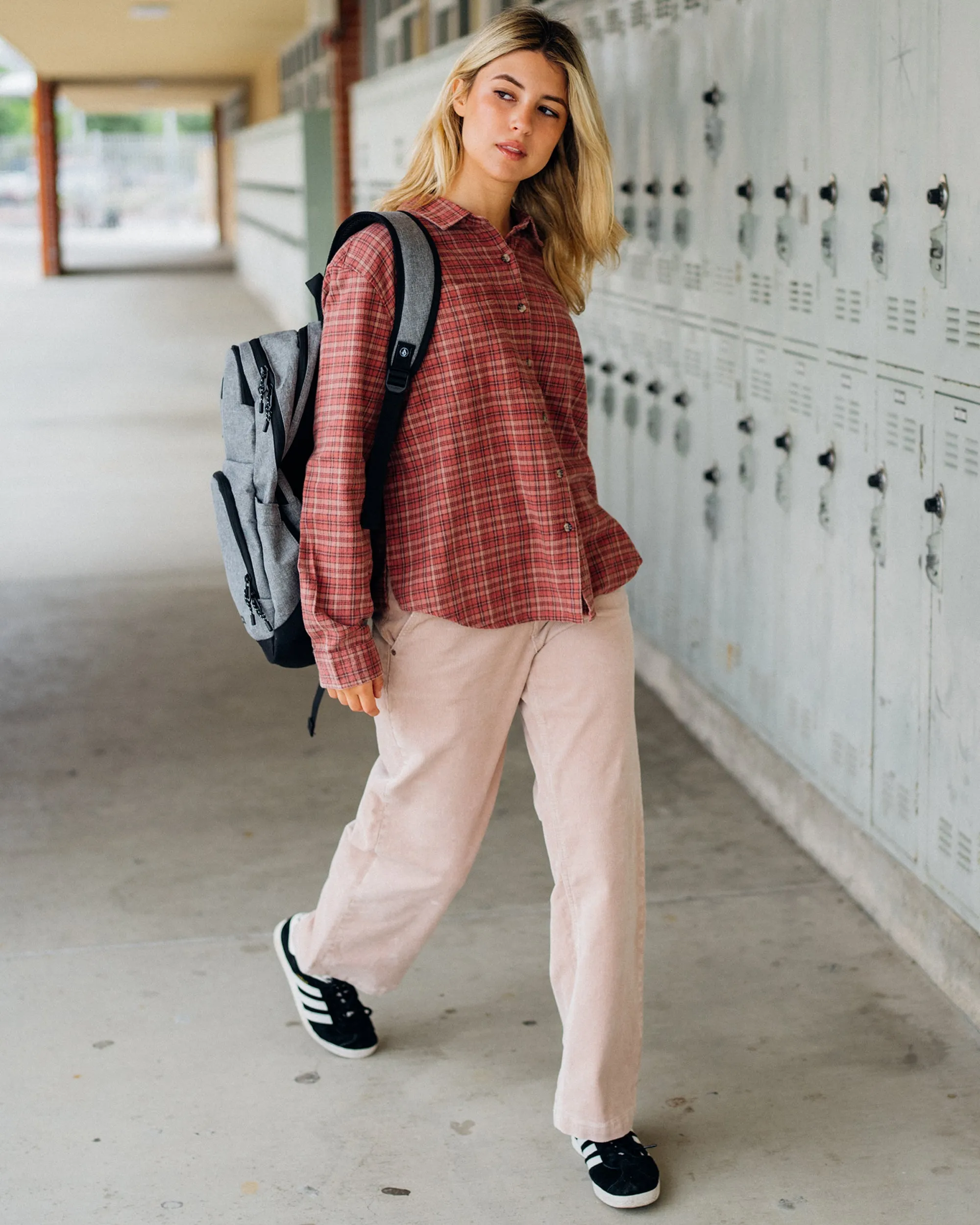 Plaid To Meet U 2 Long Sleeve Shirt - Chestnut Brown sold by Volcom product image thumbnail 2