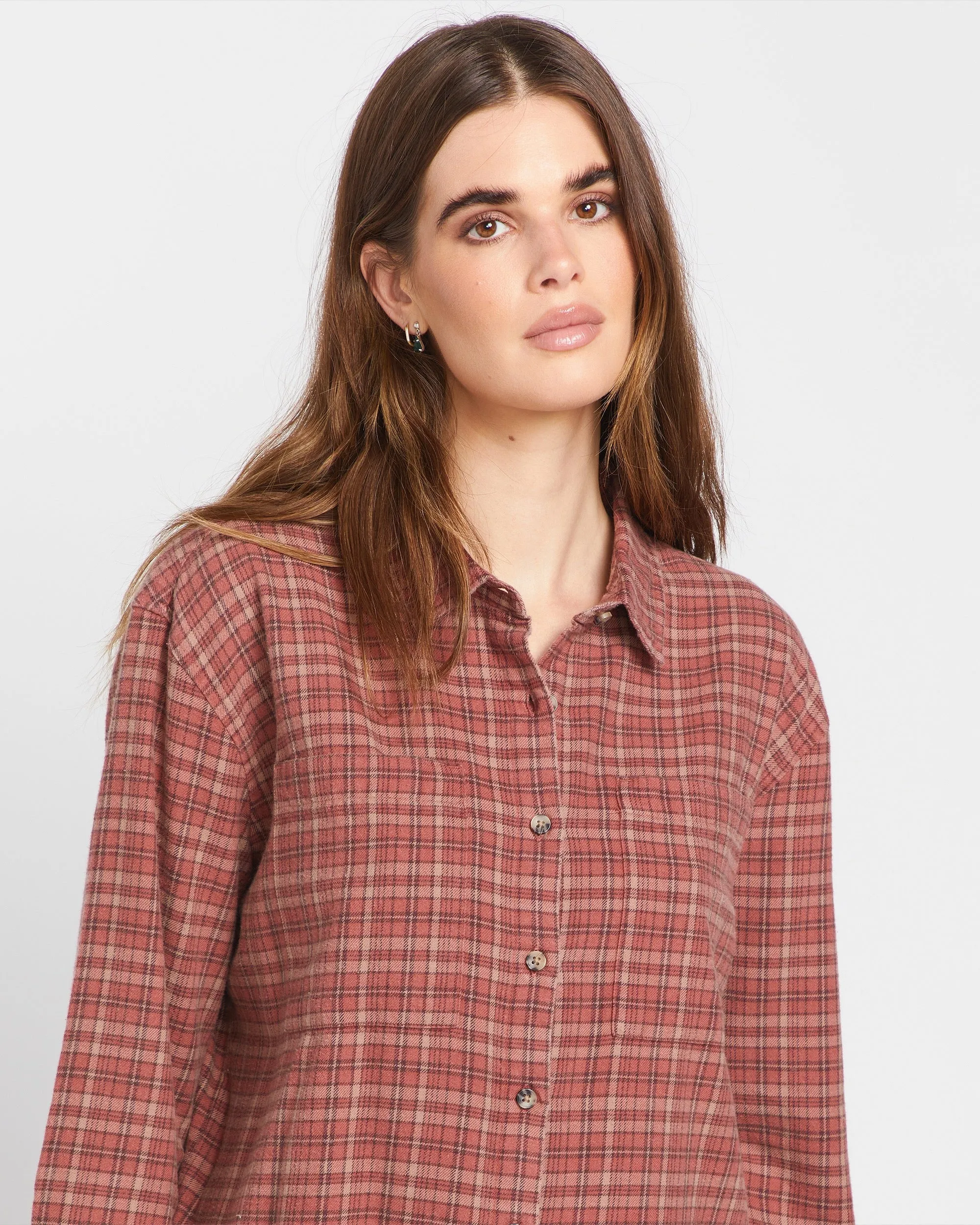 Plaid To Meet U 2 Long Sleeve Shirt - Chestnut Brown sold by Volcom product image thumbnail 5