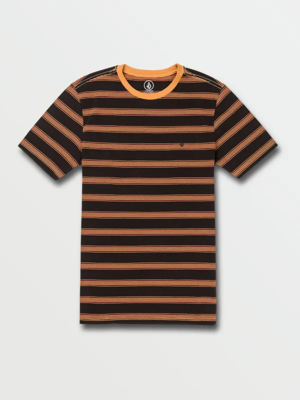 Parables Stripes Crew Tee - Inca Gold sold by Volcom