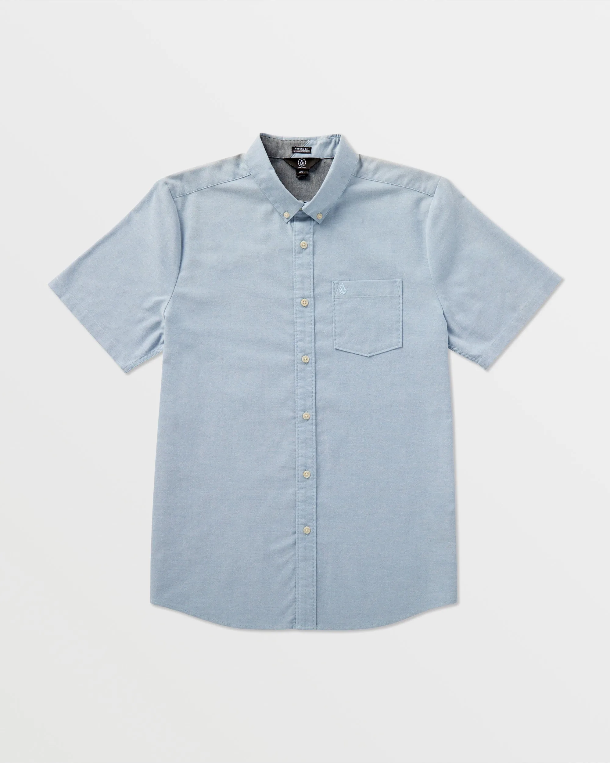 Everett Oxford Short Sleeve Shirt - Wrecked Indigo sold by Volcom