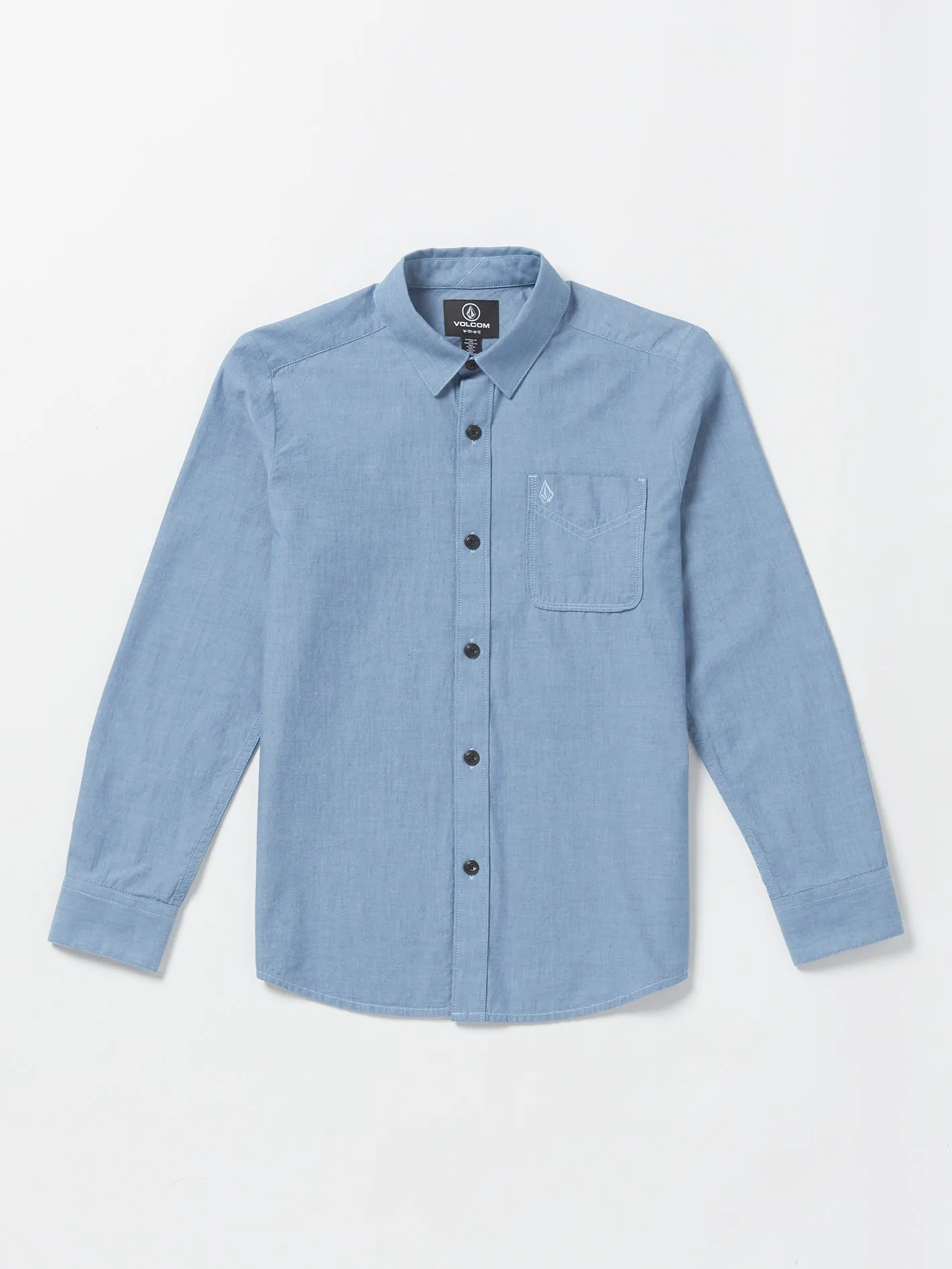 Big Boys Play Date Knight Long Sleeve Shirt - Chambray sold by Volcom
