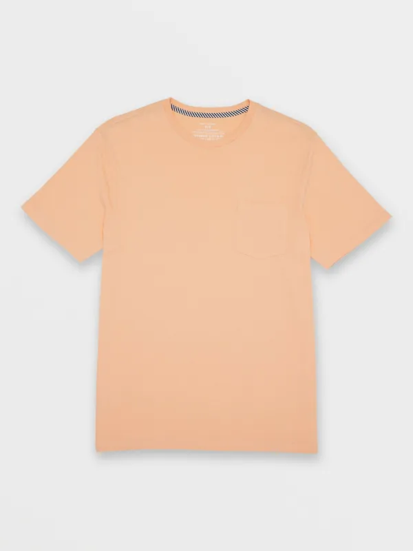Solid Short Sleeve Pocket Tee - Summer Orange sold by Volcom