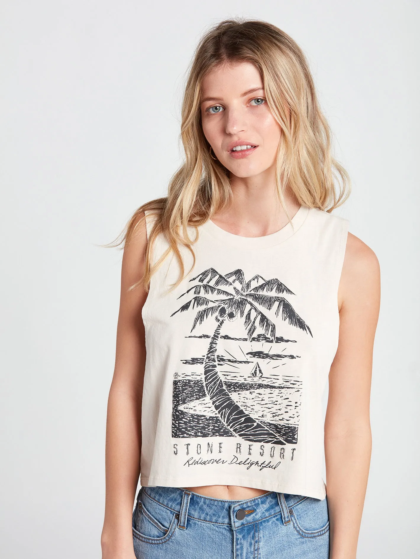 Stone Hour Crop Tank - Bone sold by Volcom product image thumbnail 4