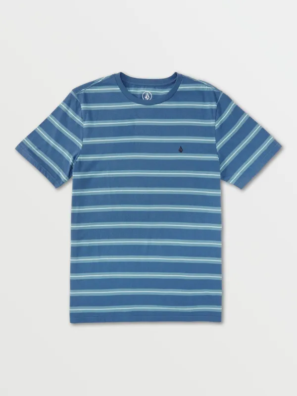 Parables Stripes Crew Tee - Smokey Blue sold by Volcom