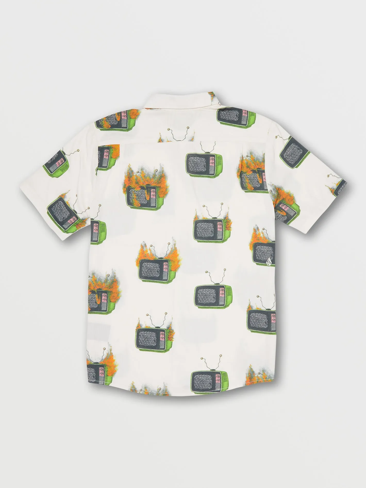 Featured Artist Justin Hager Woven Short Sleeve Shirt - Whitecap Grey sold by Volcom product image thumbnail 3