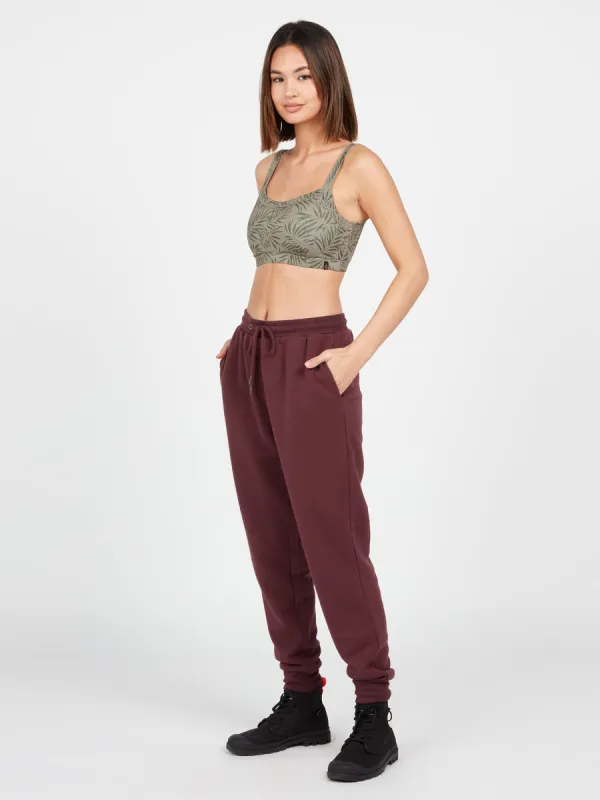 Stone Stacked Jogger Pants - Burgundy sold by Volcom