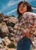 Plaid To Meet You Long Sleeve Flannel - Blue Fog sold by Volcom